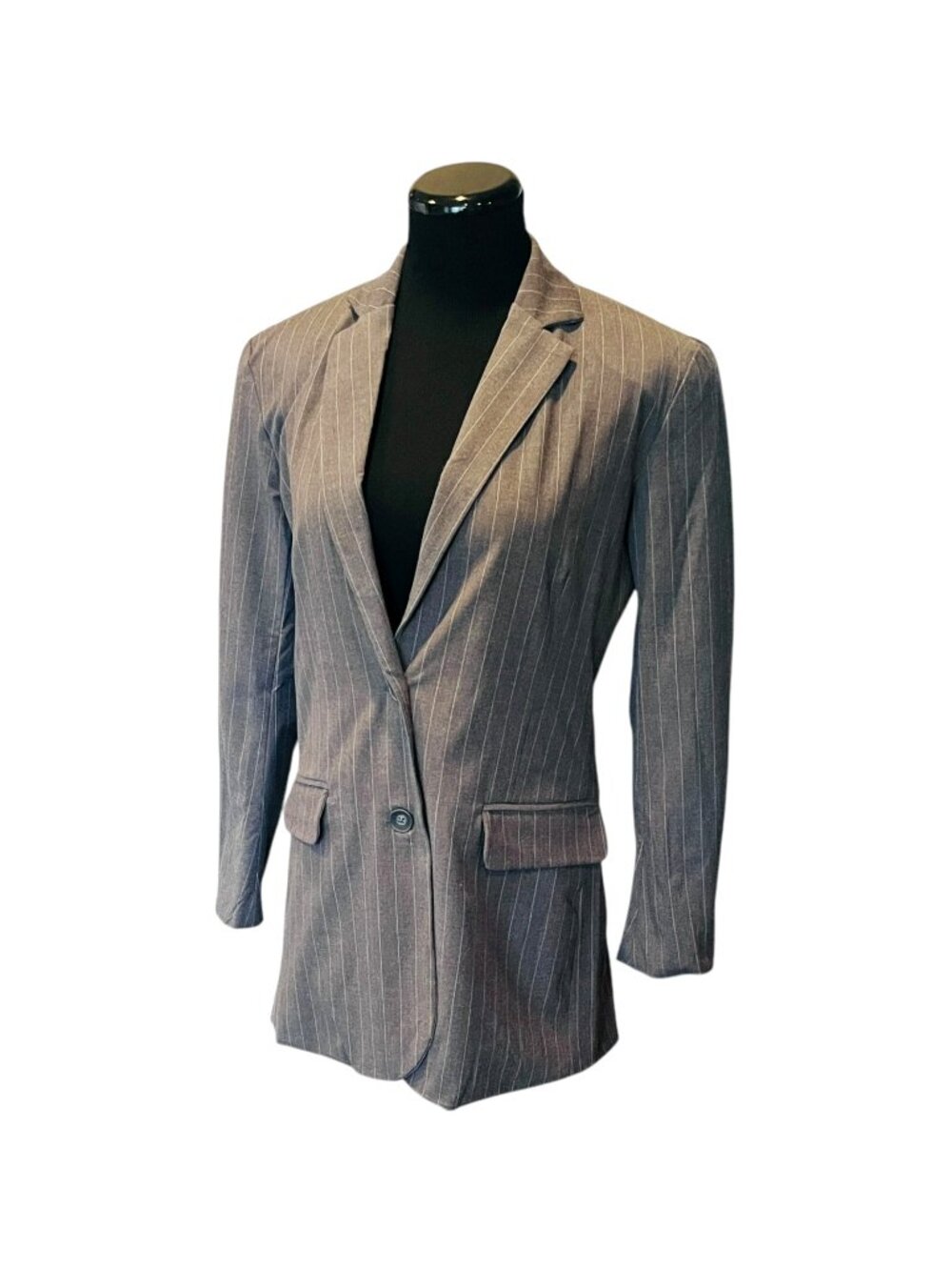 Women's Oversized Blazer - Wild Fable Gray Pinstripe Size XXL - NEW